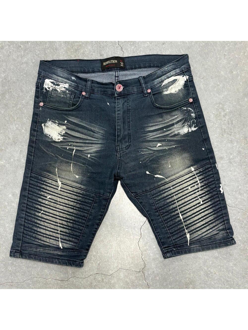 Demolition Denim Distressed Shorts